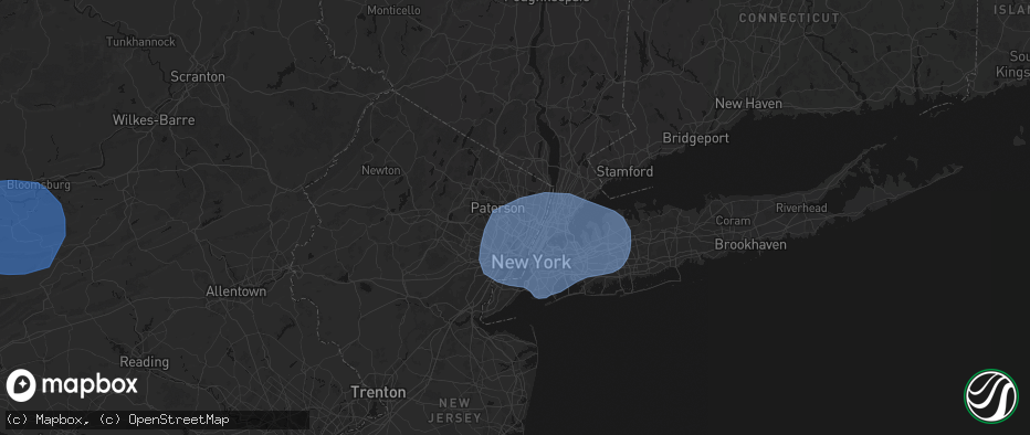 Hail map in Lodi, NJ on June 6, 2026