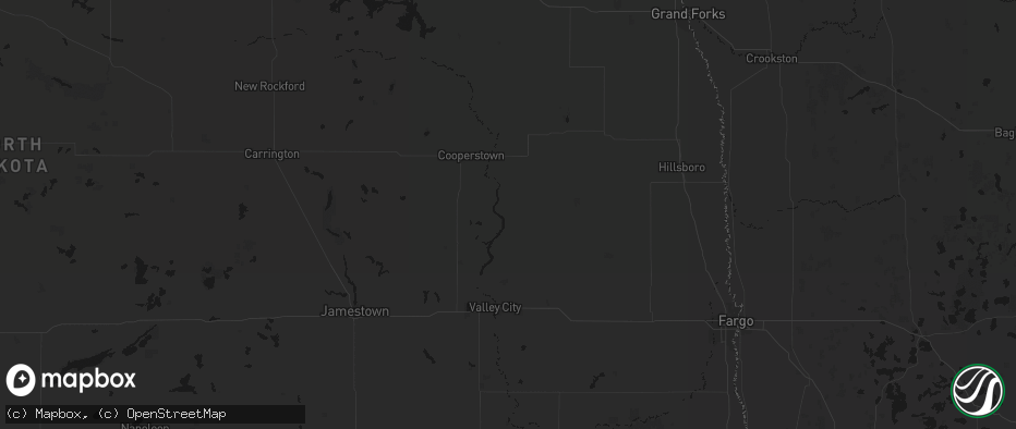 Hail map in Luverne, ND on June 6, 2026