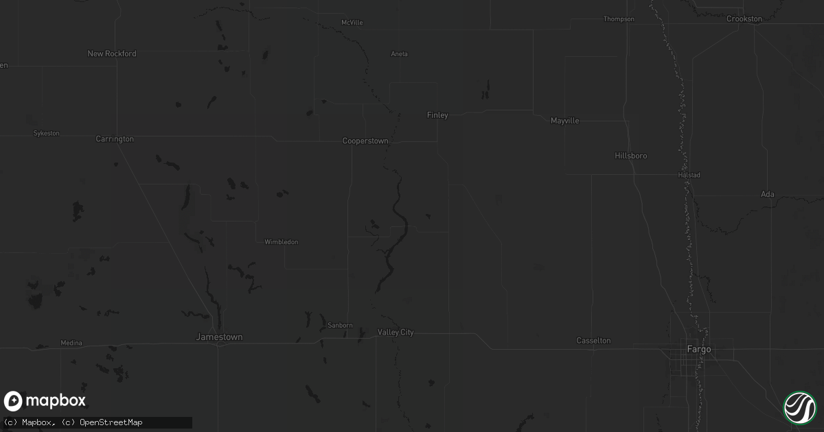 Hail map in Luverne, ND on June 6, 2026