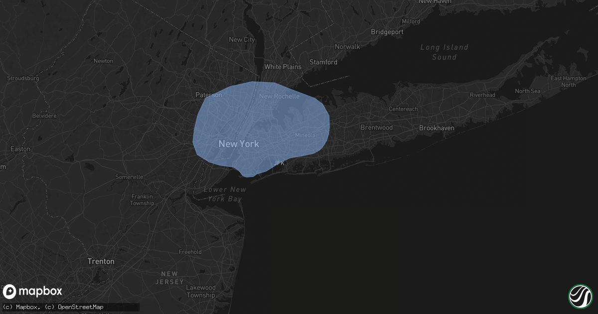 Hail map in Lynbrook, NY on June 6, 2026