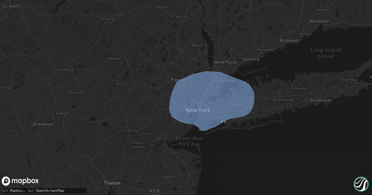 Hail map in Lyndhurst, NJ on June 6, 2026