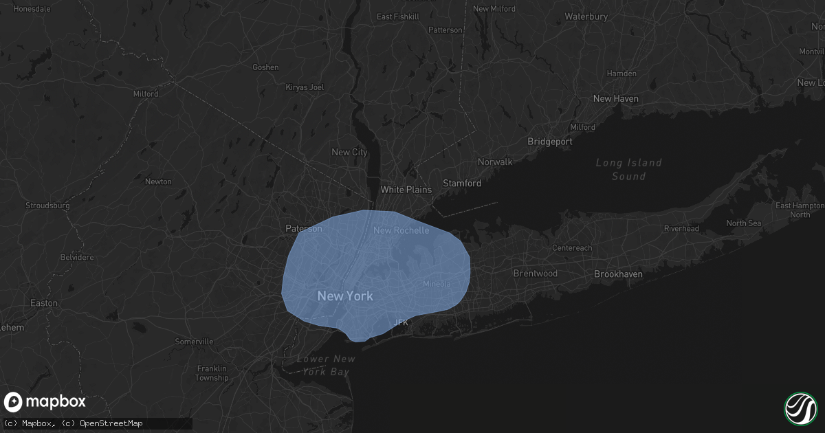 Hail map in Mamaroneck, NY on June 6, 2026