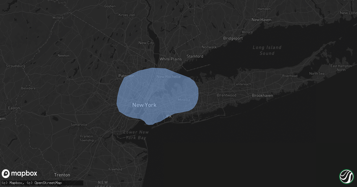 Hail map in Manhasset, NY on June 6, 2026