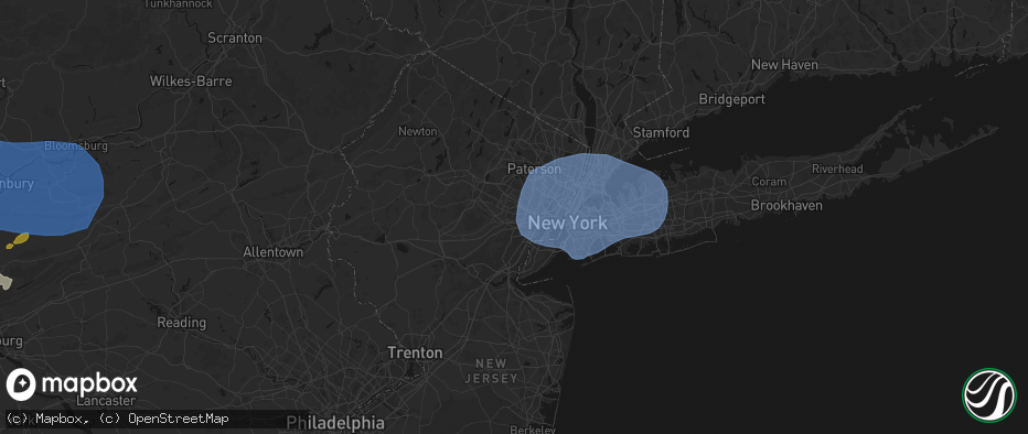 Hail map in Maplewood, NJ on June 6, 2026