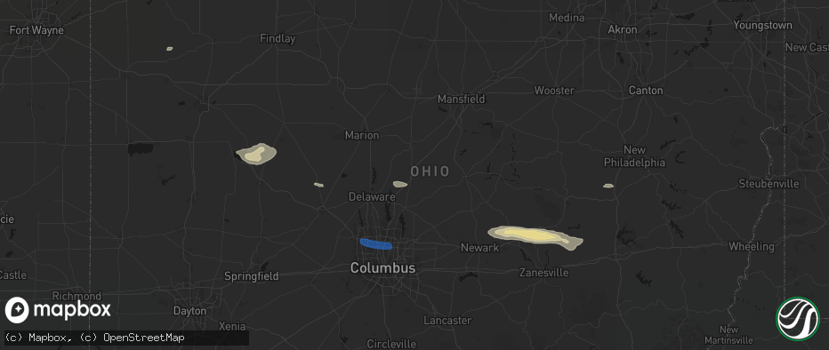 Hail map in Marengo, OH on June 6, 2026
