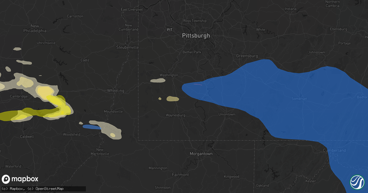 Hail map in Marianna, PA on June 6, 2026