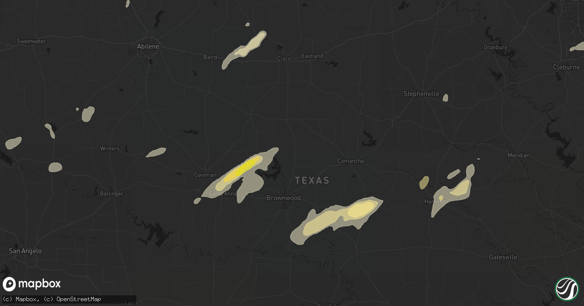 Hail map in May, TX on June 6, 2026
