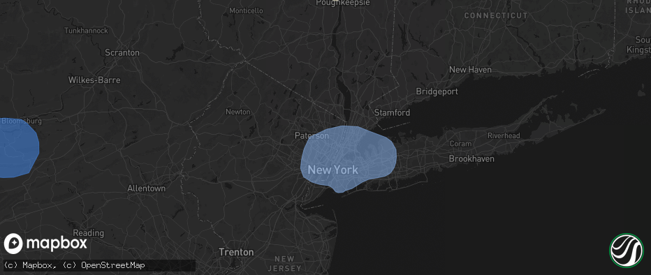 Hail map in Maywood, NJ on June 6, 2026