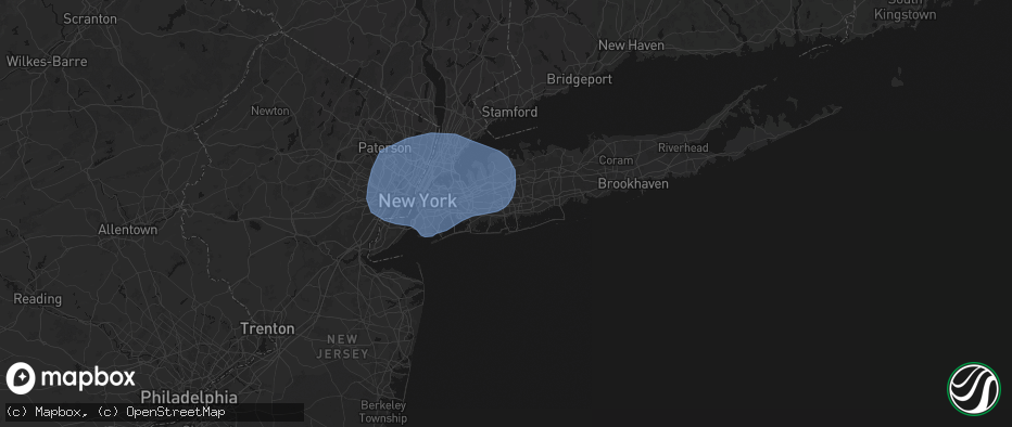 Hail map in Merrick, NY on June 6, 2026
