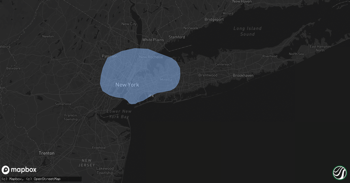Hail map in Merrick, NY on June 6, 2026