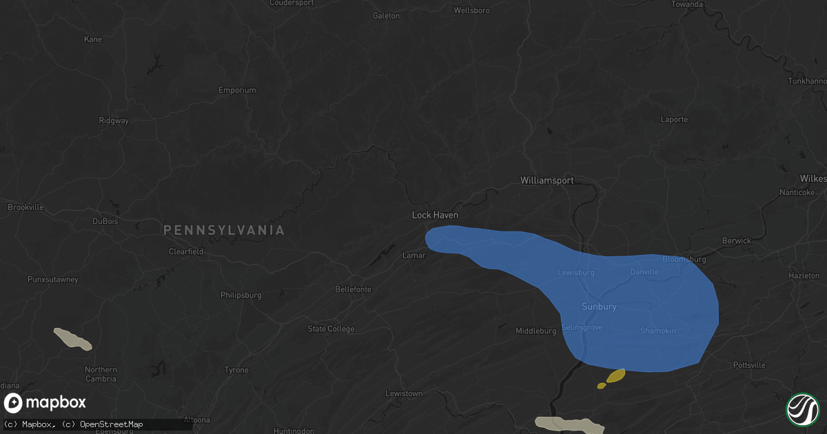 Hail map in Mill Hall, PA on June 6, 2026
