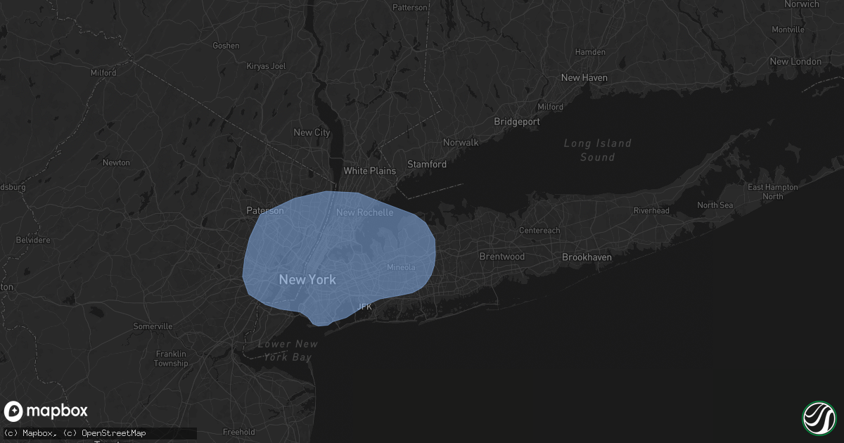 Hail map in Mill Neck, NY on June 6, 2026