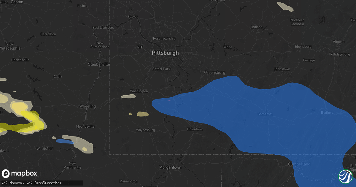 Hail map in Monessen, PA on June 6, 2026