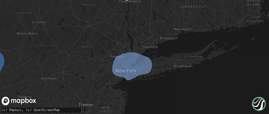 Hail map in Mount Vernon, NY on June 6, 2026