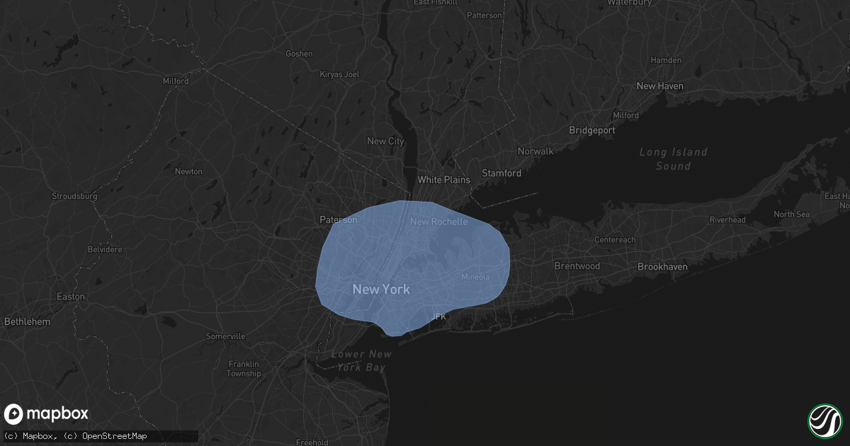 Hail map in Mount Vernon, NY on June 6, 2026