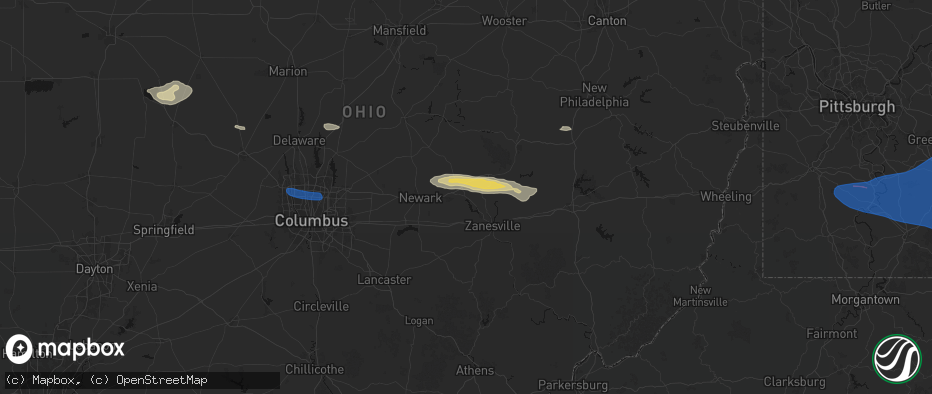 Hail map in Nashport, OH on June 6, 2026
