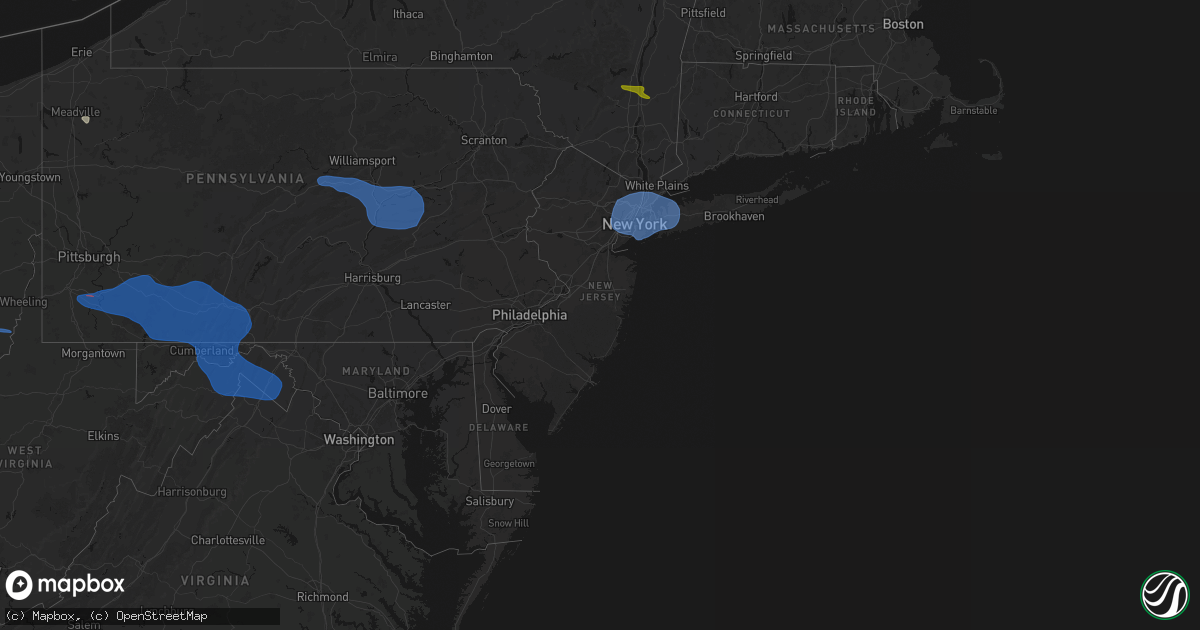 Hail map in New Jersey on June 6, 2026