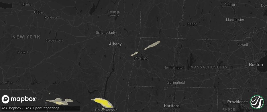 Hail map in New Lebanon, NY on June 6, 2026