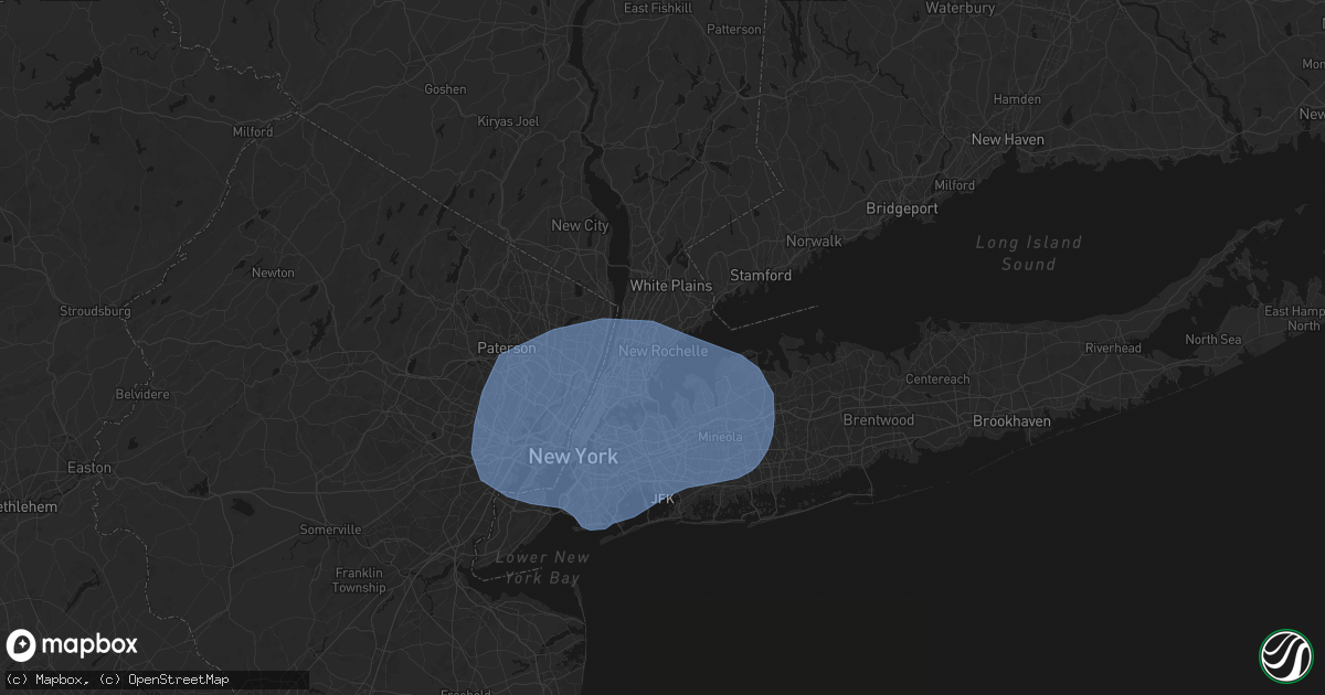 Hail map in New Rochelle, NY on June 6, 2026