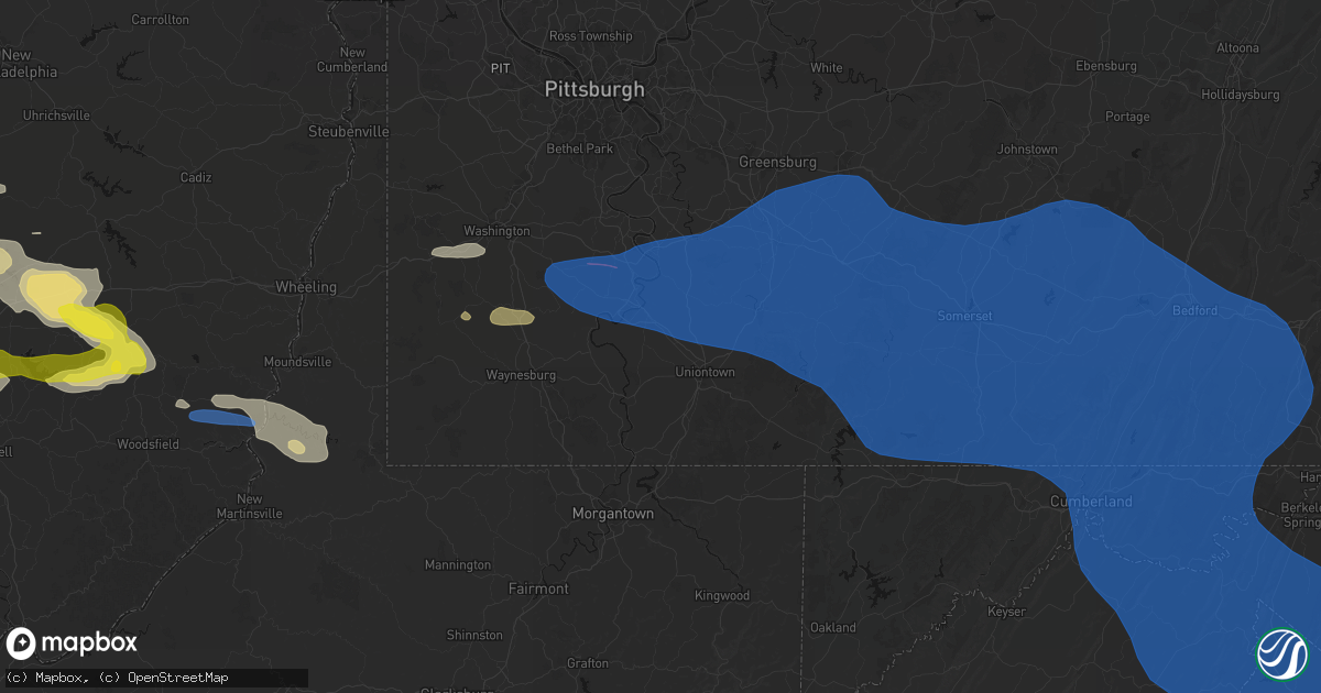 Hail map in New Salem, PA on June 6, 2026
