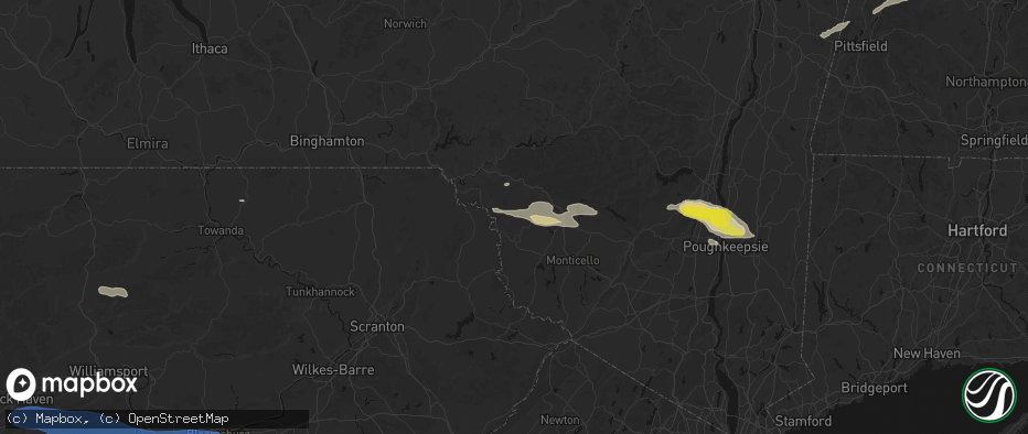 Hail map in North Branch, NY on June 6, 2026