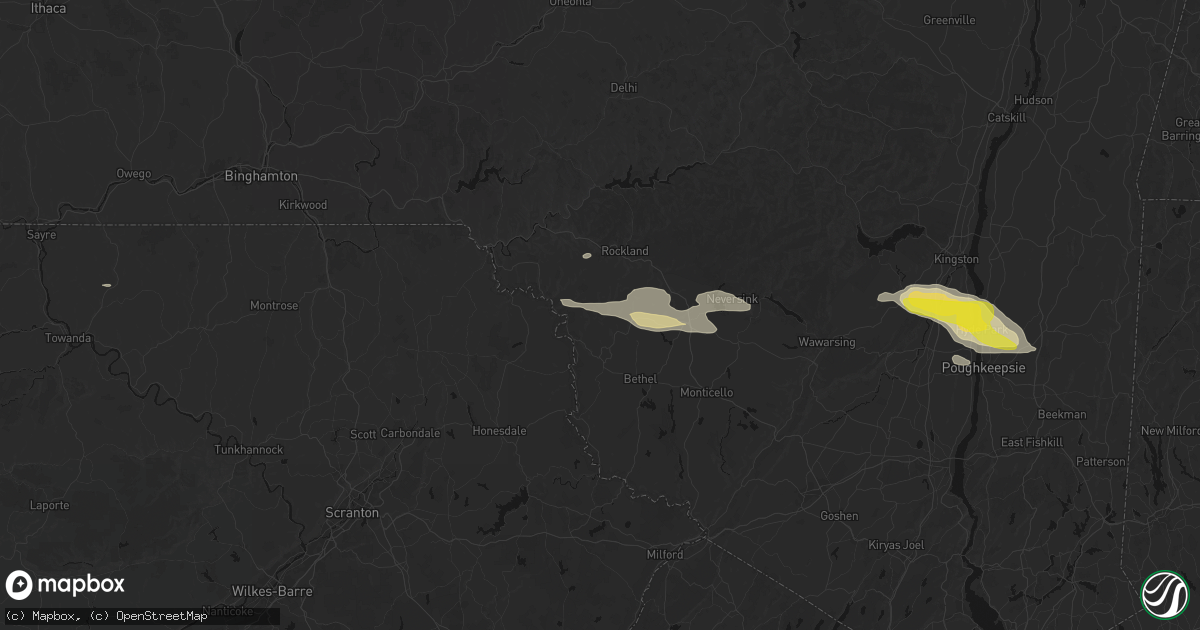 Hail map in North Branch, NY on June 6, 2026