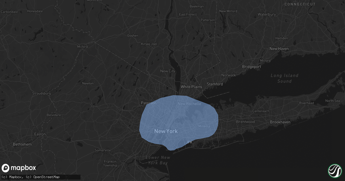 Hail map in Northvale, NJ on June 6, 2026