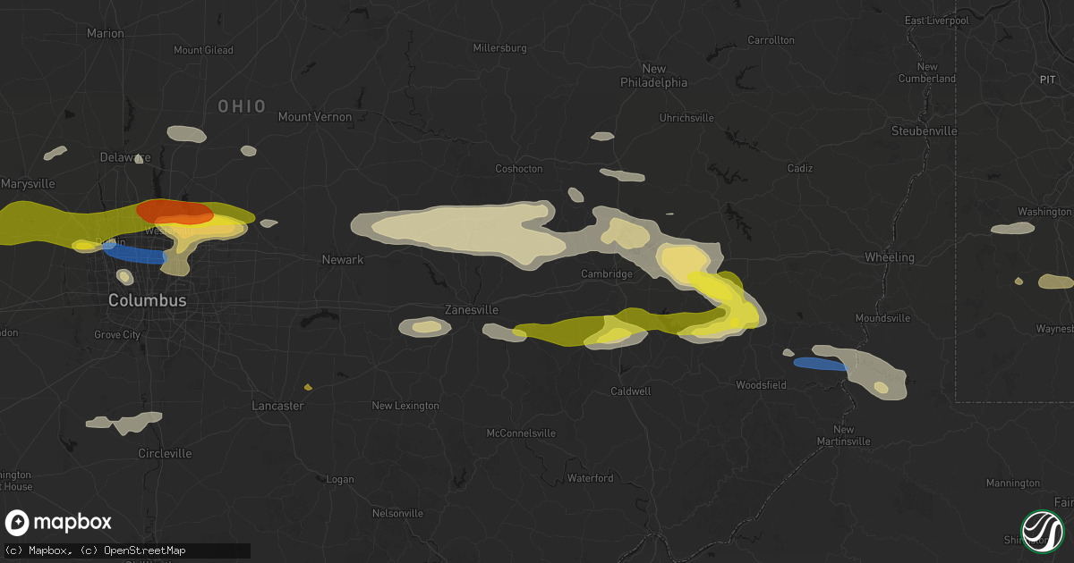 Hail map in Norwich, OH on June 6, 2026