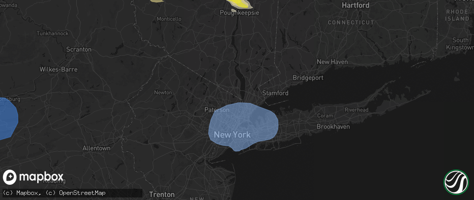 Hail map in Norwood, NJ on June 6, 2026