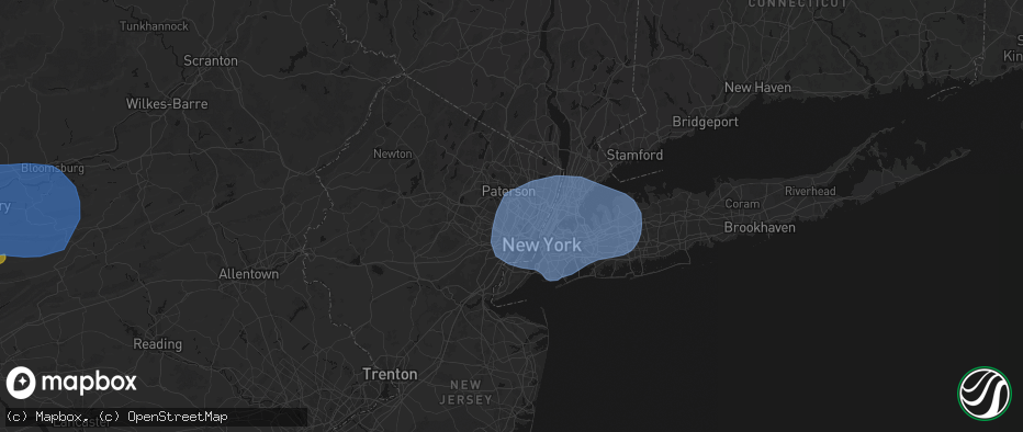 Hail map in Nutley, NJ on June 6, 2026