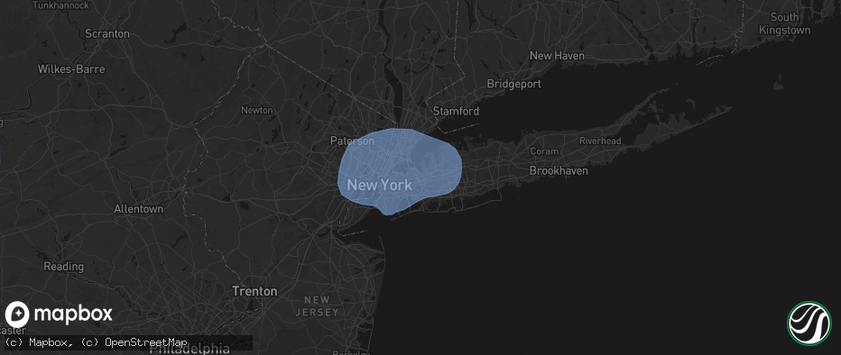 Hail map in Oakland Gardens, NY on June 6, 2026