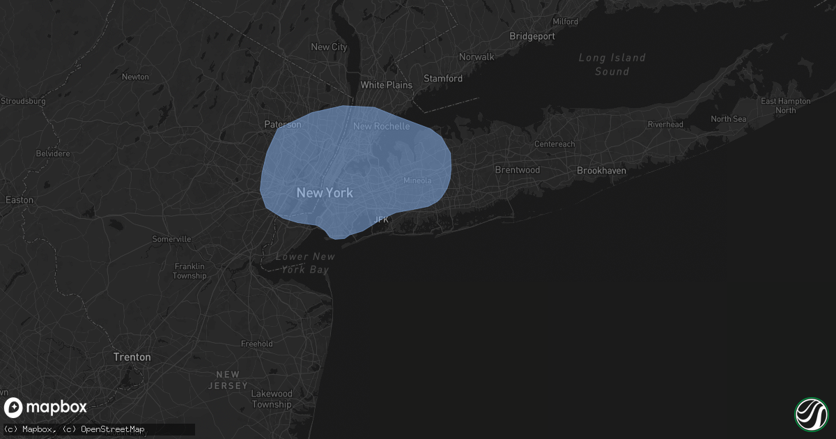Hail map in Oceanside, NY on June 6, 2026