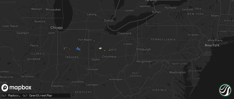 Hail map in Ohio on June 6, 2026