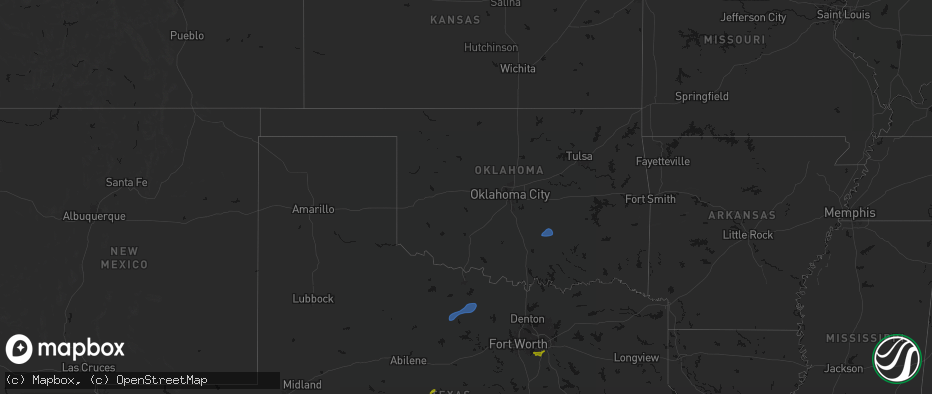 Hail map in Oklahoma on June 6, 2026