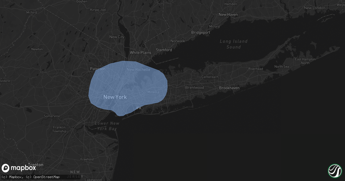Hail map in Old Bethpage, NY on June 6, 2026