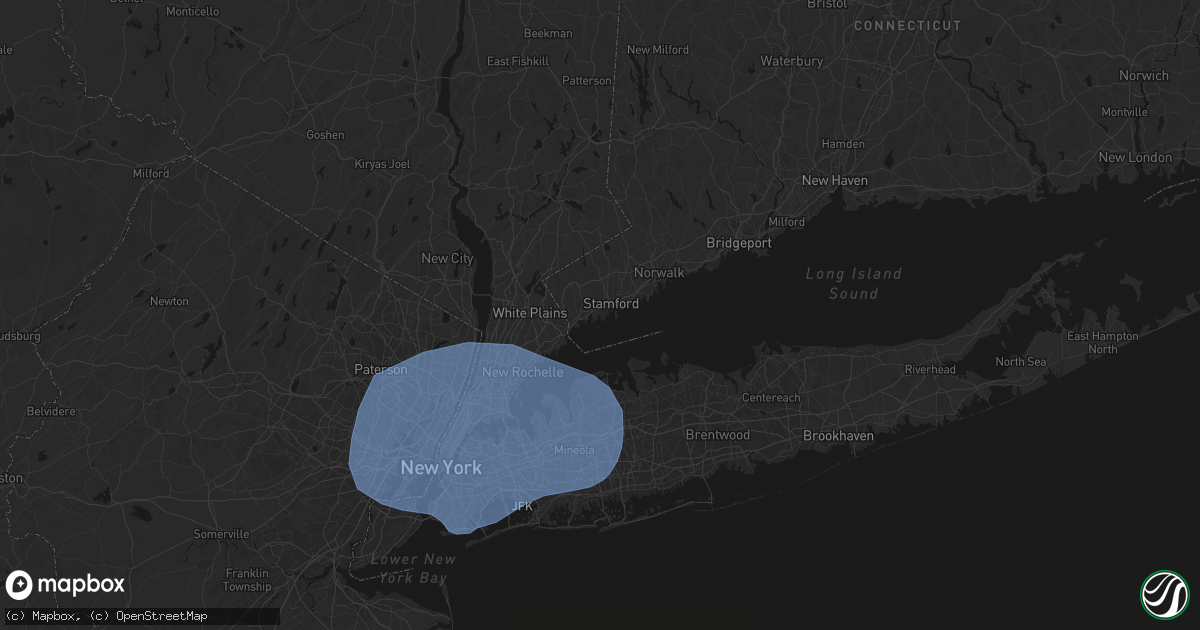 Hail map in Old Greenwich, CT on June 6, 2026