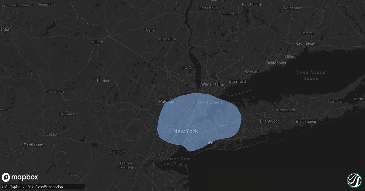Hail map in Oradell, NJ on June 6, 2026