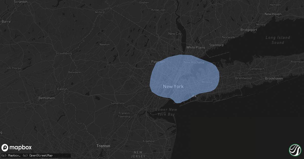 Hail map in Orange, NJ on June 6, 2026
