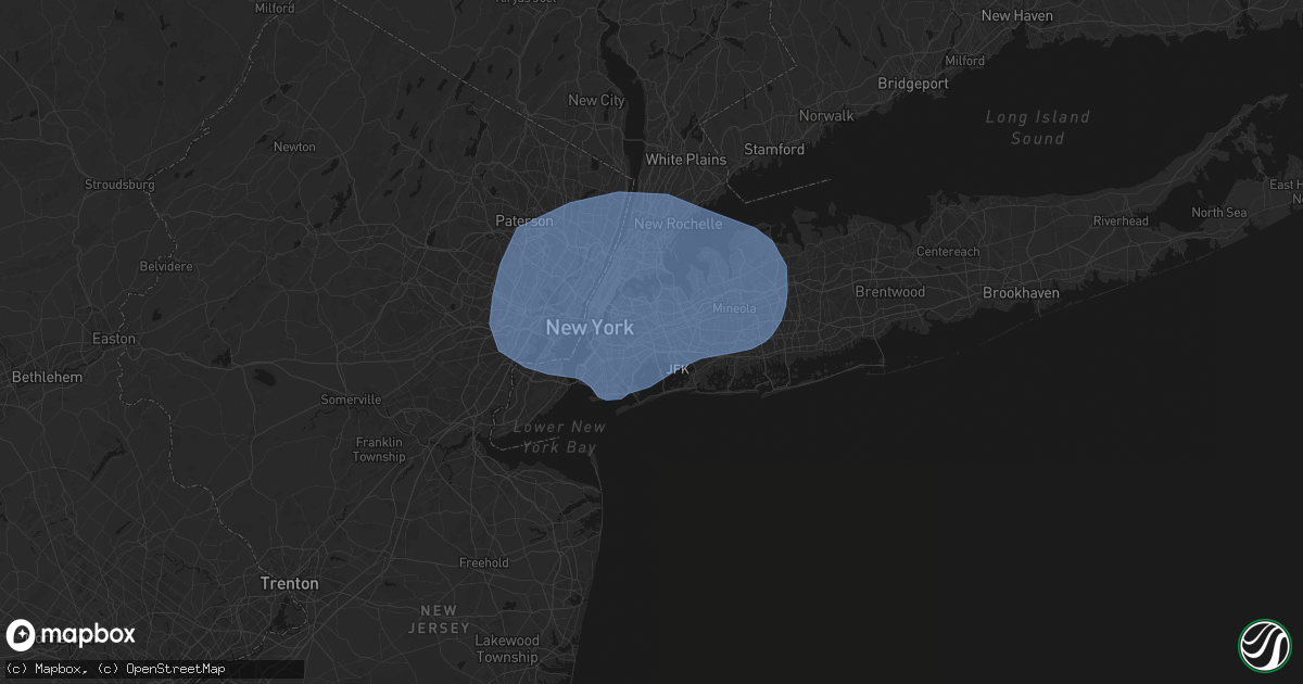 Hail map in Ozone Park, NY on June 6, 2026