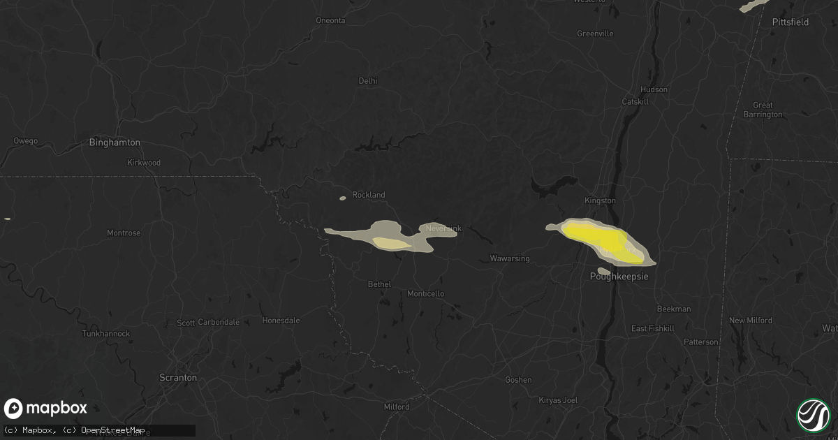 Hail map in Parksville, NY on June 6, 2026