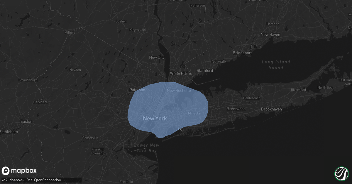Hail map in Pelham, NY on June 6, 2026