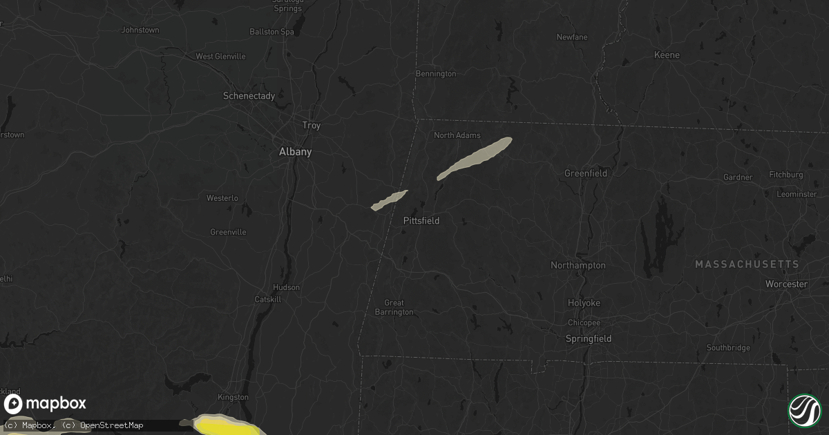 Hail map in Pittsfield, MA on June 6, 2026