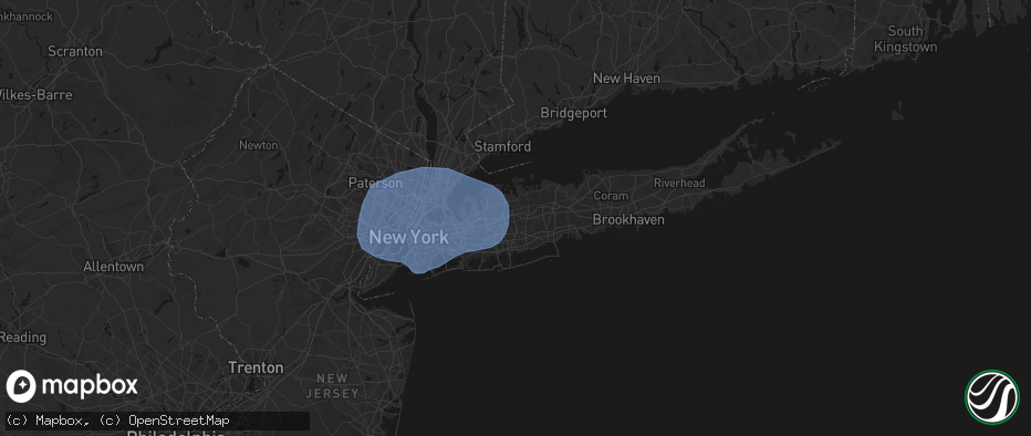 Hail map in Plainview, NY on June 6, 2026