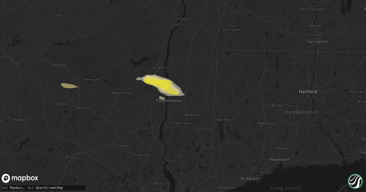 Hail map in Pleasant Valley, NY on June 6, 2026