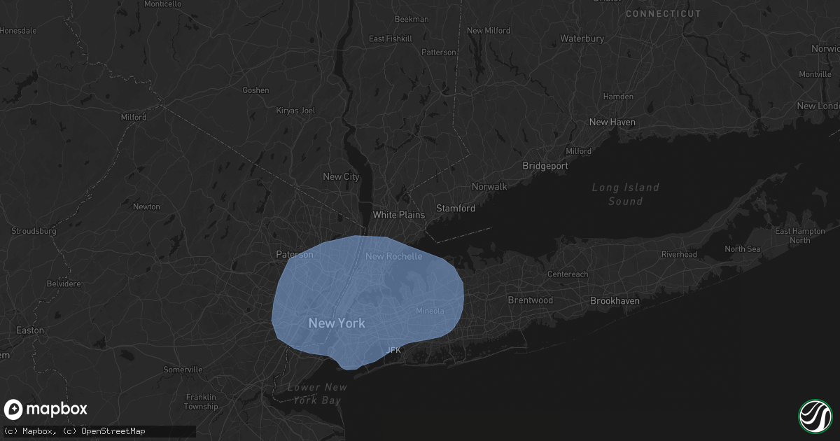 Hail map in Port Chester, NY on June 6, 2026