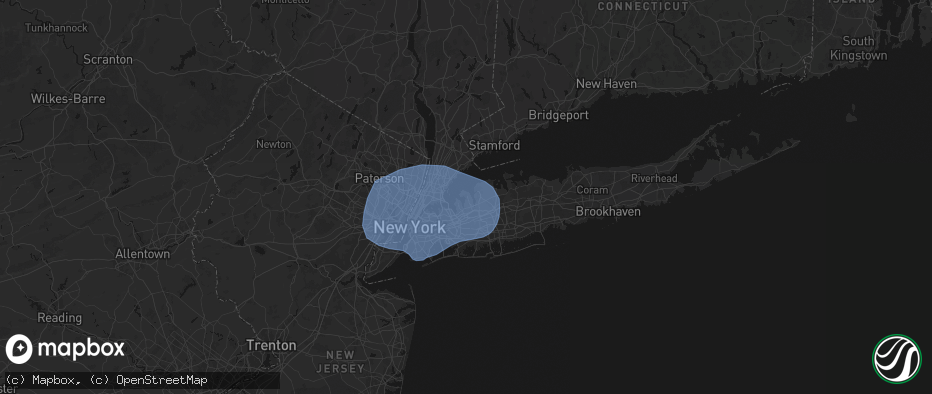 Hail map in Port Washington, NY on June 6, 2026