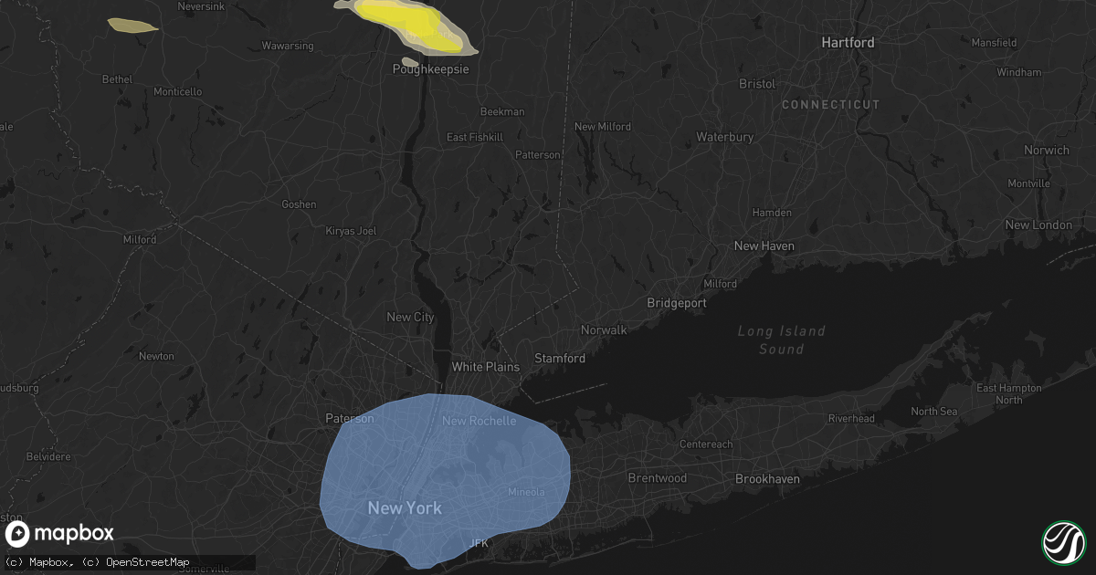 Hail map in Pound Ridge, NY on June 6, 2026