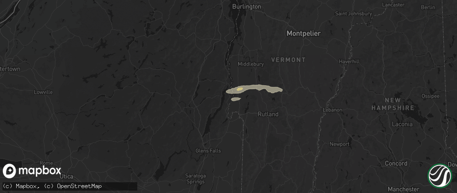 Hail map in Putnam Station, NY on June 6, 2026
