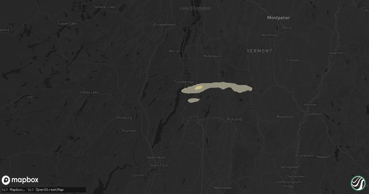 Hail map in Putnam Station, NY on June 6, 2026