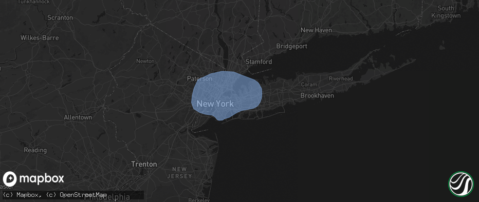 Hail map in Queens Village, NY on June 6, 2026